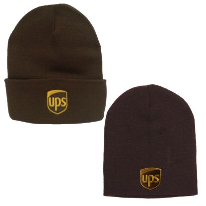 Ups embroidered knit beanie skull cap with cuff or without cuff winter hat