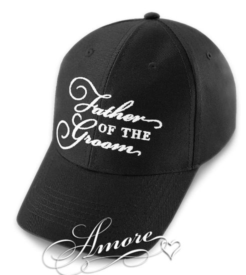 Father of the groom wedding cap black hat