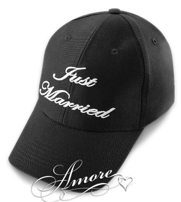 Just married wedding baseball cap black