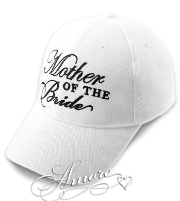 Mother of the bride wedding baseball cap white hat