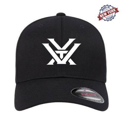 Vortex optics logo embroidered flexfit ball cap hat black