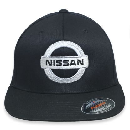 Nissan logo flex fit style embroidery black hat