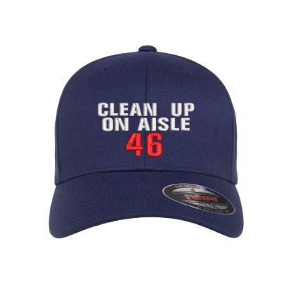 Clean up on aisle 46 logo embroidered flexfit hat