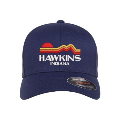 Hawkins stranger things logo embroidered flexfit hat