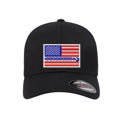 Towing company chain flag embroidered flexfit hat