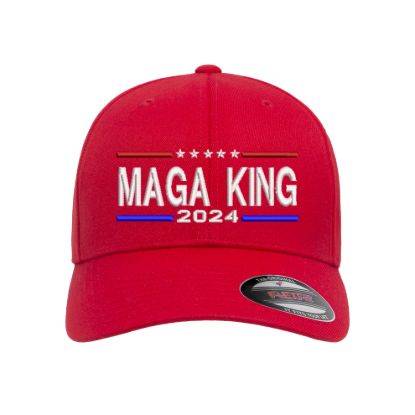 Maga king logo embroidered flexfit hat