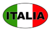 Italia italian flag waterproof bumper sticker 55 in wide 5 for 10