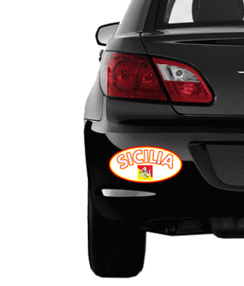 Sicilia flag waterproof bumper sticker 55 in wide 5 for 10