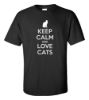 Keep calm and love cats t shirt
