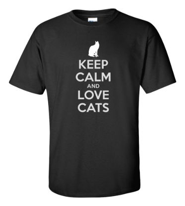 Keep calm and love cats t shirt