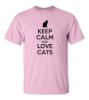Keep calm and love cats t shirt