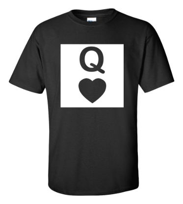 Queen of hearts t shirt