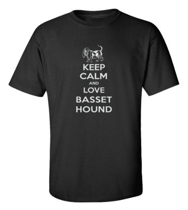 Keep calm and love a basset hound t shirt