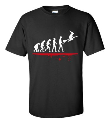 Halloween man evolution witch t shirt
