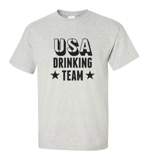 Usa drinking team t shirt