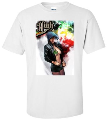 Sexy weed girl t shirt