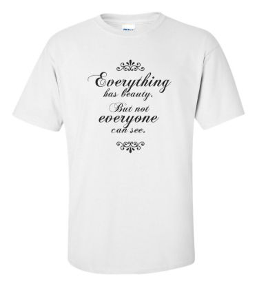 Everything has beauty but not everyone can see t shirt
