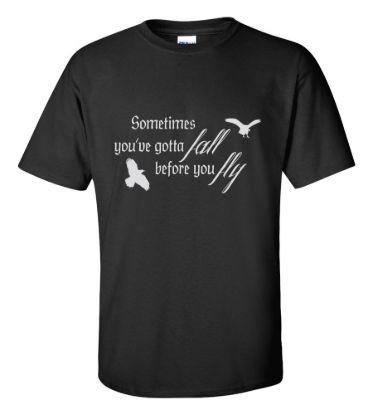 Sometimes youve gotta fall before you fly t shirt