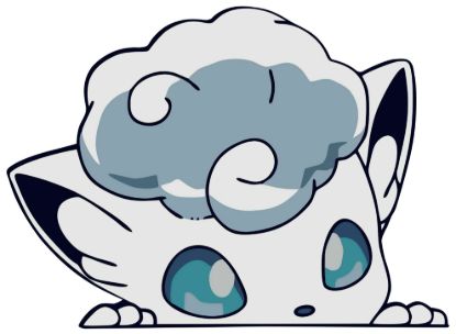 Alolan vulpix peeker peeking window 475x6 inches vinyl decal