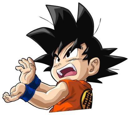 Goku kamehameha peeking window vinyl decal anime sticker dragon ball 6 inches