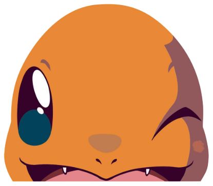 Charmander peeking window vinyl decal anime sticker pokemon 6 inches