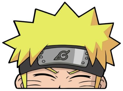 Happy naruto peeking window vinyl decal anime sticker naruto 6 inches