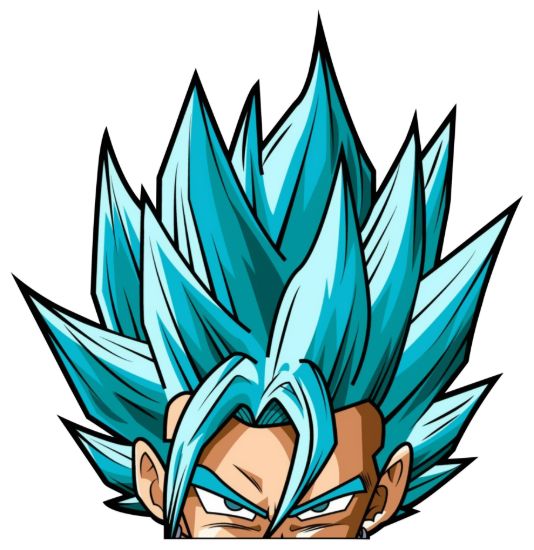 Goku super saiyan blue dragon ball z peeking window vinyl decal anime sticker 6 inches