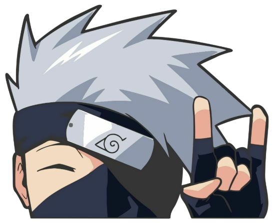 Kakashi hatake 2 naruto peeking window vinyl decal anime sticker 6 inches
