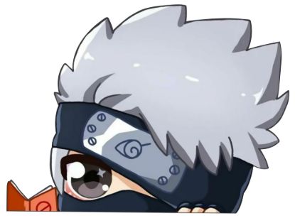 Kakashi hatake 3 naruto peeking window vinyl decal anime sticker 6 inches