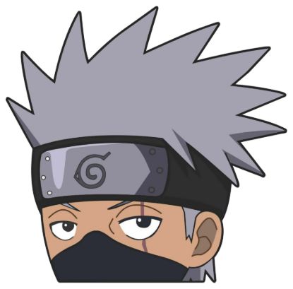 Kakashi hatake 4 naruto peeking window vinyl decal anime sticker 6 inches