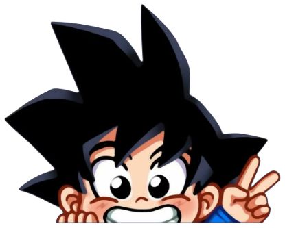 Goku chibi dragon ball z peeking window vinyl decal anime sticker 6 inches